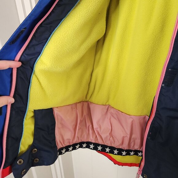 MINI BODEN Navy Rainbow Zip Coat - Picture 5 of 7